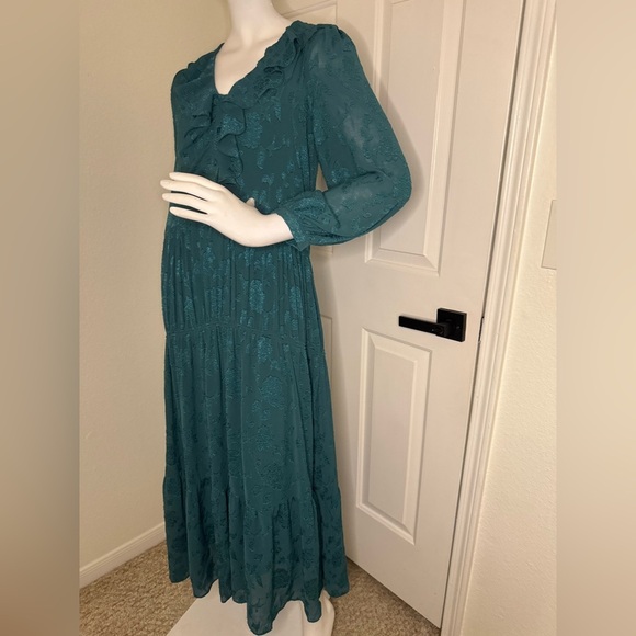 Zara Elegant Teal Maxi Dress Size XS.  #55 - Picture 5 of 15